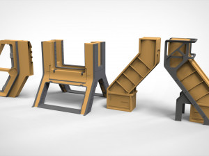 Sci-Fi architecture Elements collection 32 Modèle 3D