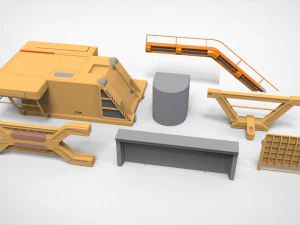 Sci-Fi architecture Elements collection 32 3D Model