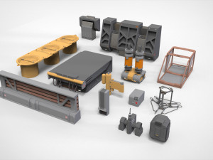 Sci-Fi architecture Elements collection 32 Modèle 3D
