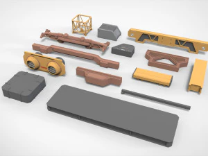 Sci-Fi architecture Elements collection 32 3D Model