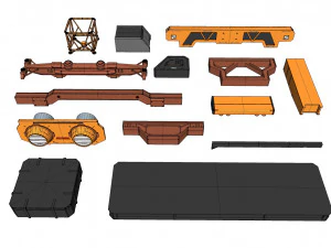 Sci-Fi architecture Elements collection 32 3D Model
