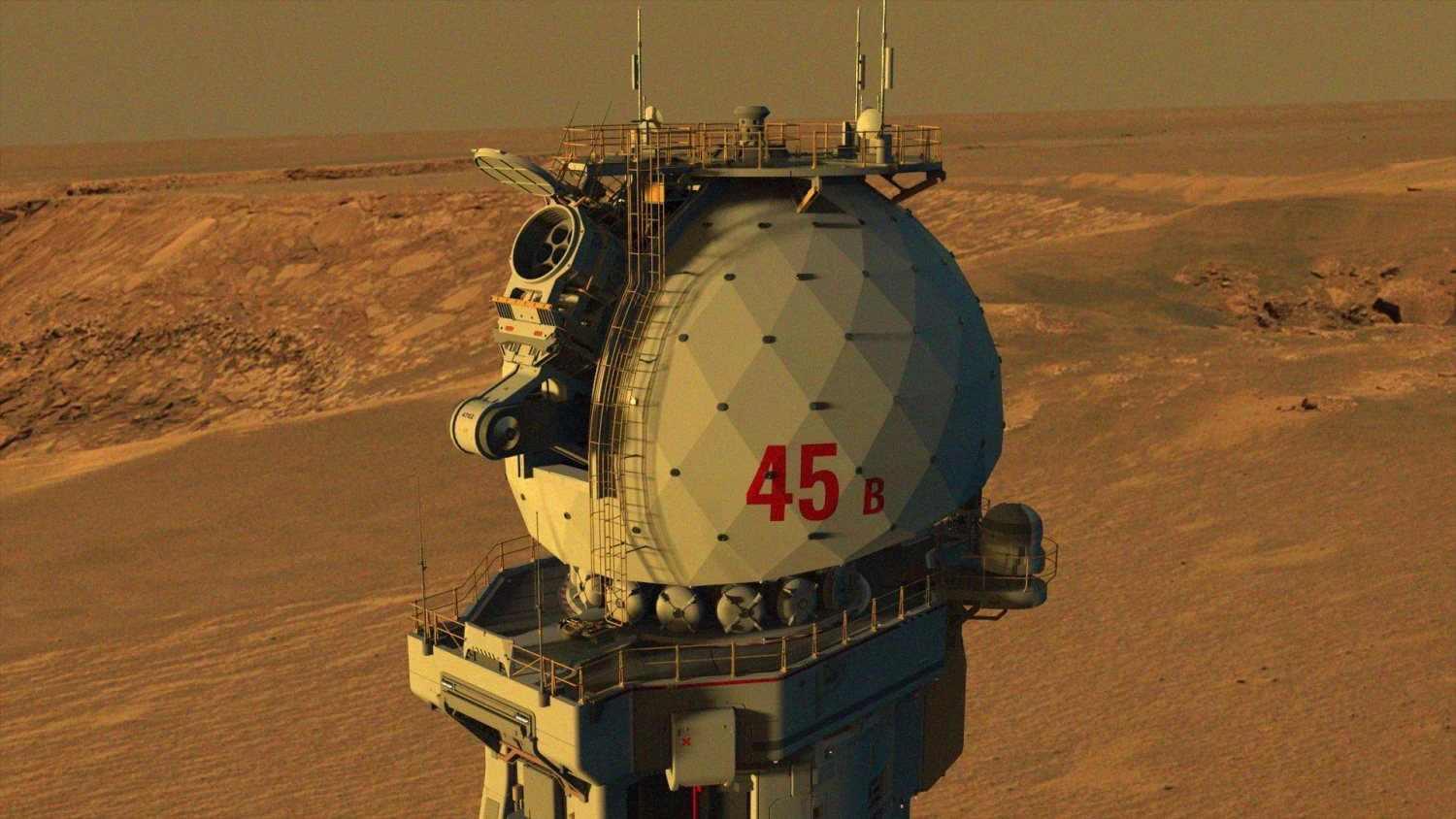 Sci fi observation post 3D Model .c4d .max .obj .3ds .fbx .stl .blend 