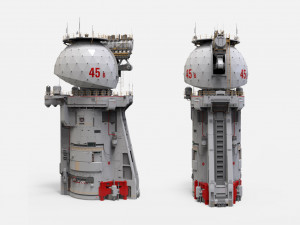 Sci fi observation post 3D Модель