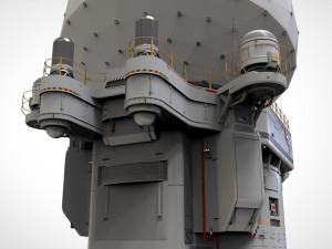 Sci fi observation post 3D Модель