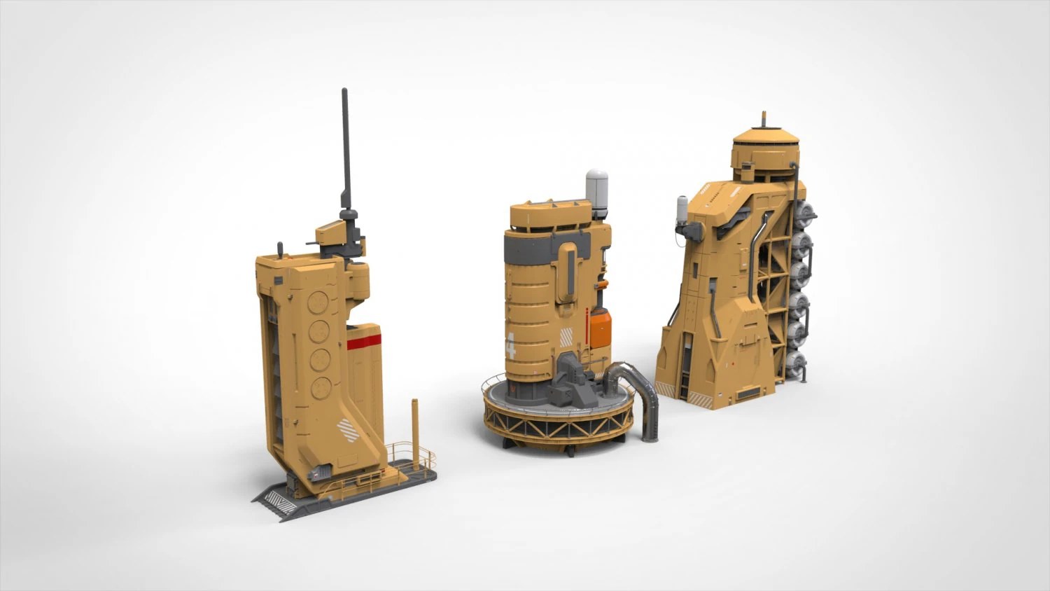 Environnement modulaire de science-fiction 18 Modèle 3D .c4d .max .obj .3ds .fbx .stl .blend 