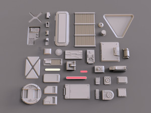 Sci fi trim sheets 1 3D-Modell