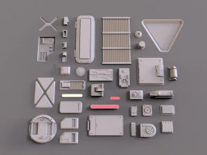 Sci fi trim sheets 1 3D Model