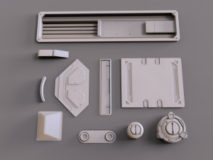 Sci fi trim sheets 1 3D-Modell