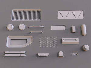 Sci fi trim sheets 1 3D-Modell