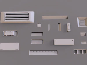 Sci fi trim sheets 1 3D Model