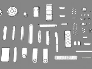 Sci fi trim sheets 1 3D-Modell
