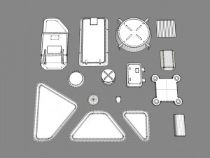 Sci fi trim sheets 1 3D-Modell