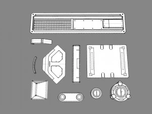 Sci fi trim sheets 1 3D Model