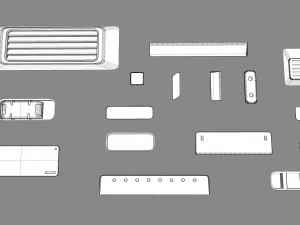 Sci fi trim sheets 1 3D Model