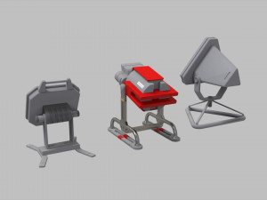 Sci fi lighting 9 Model 3D