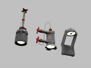 Sci fi lighting 9 Model 3D