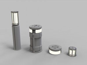 Sci fi lighting 9 Model 3D
