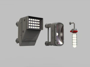 Sci fi lighting 9 3D Model