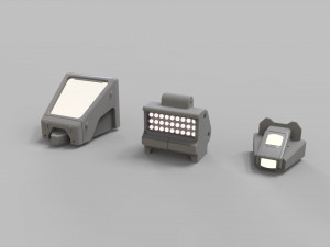 Sci fi lighting 9 Model 3D