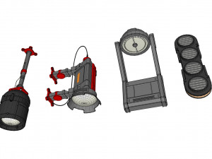 Sci fi lighting 9 Model 3D