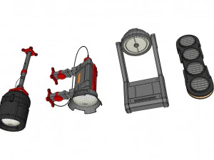 Sci fi lighting 9 3D Model