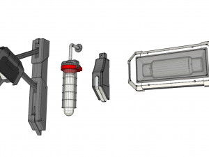 Sci fi lighting 9 Model 3D