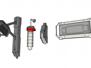 Sci fi lighting 9 3D Model
