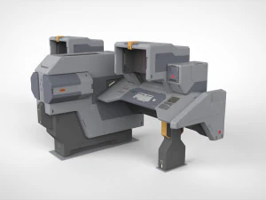 Sci fi terminal 2 3D Model
