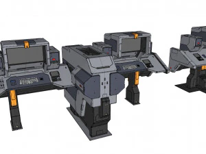 Sci fi terminal 2 3D Model