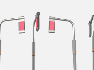 Sci fi street lighting 10 Modelo 3D