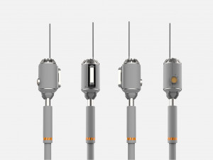 Sci fi street lighting 10 Modelo 3D