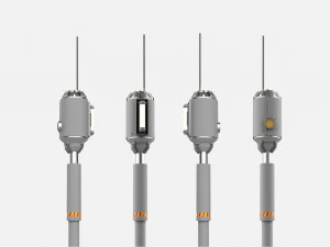 Sci fi street lighting 10 3D Model