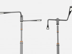 Sci fi street lighting 10 3D Model