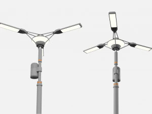 Sci fi street lighting 10 3D Model