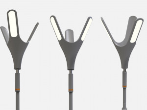 Sci fi street lighting 10 Modelo 3D