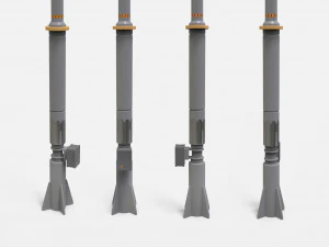 Sci fi street lighting 10 3D Model