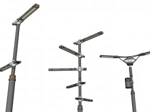 Sci fi street lighting 10 3D Model