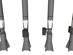 Sci fi street lighting 10 Modelo 3D