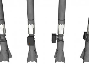Sci fi street lighting 10 3D Model