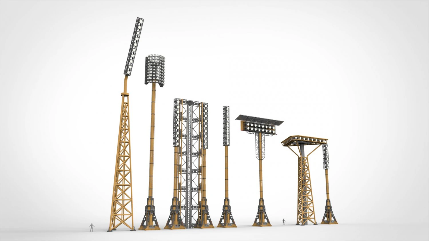Sci fi Floodlight 11 3D Model .c4d .max .obj .3ds .fbx .stl .blend 