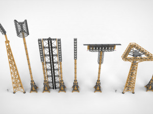 Sci fi Floodlight 11 3D Model