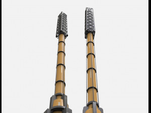 Sci fi Floodlight 11 3D Model