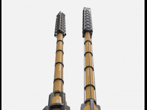 Sci fi Floodlight 11 3D Model