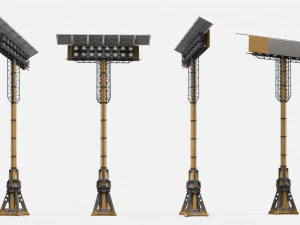 Sci fi Floodlight 11 3D Model