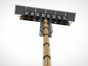 Sci fi Floodlight 11 3D Model