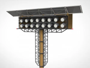 Sci fi Floodlight 11 3D Model
