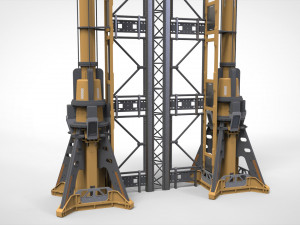 Sci fi Floodlight 11 3D Model