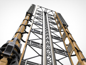 Sci fi Floodlight 11 3D Model