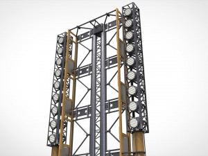 Sci fi Floodlight 11 3D Model