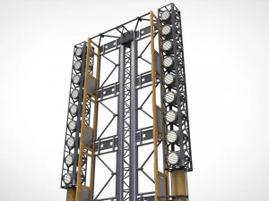 Sci fi Floodlight 11 3D Model